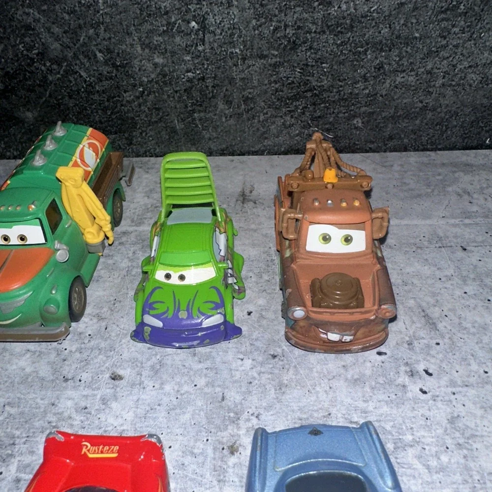 8 Car Lot Of Disney Pixar Cars Chug Fuel Truck The King Dinoco Finn Mcmissle